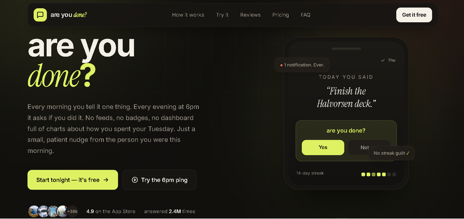 Screenshot of Are You Done
